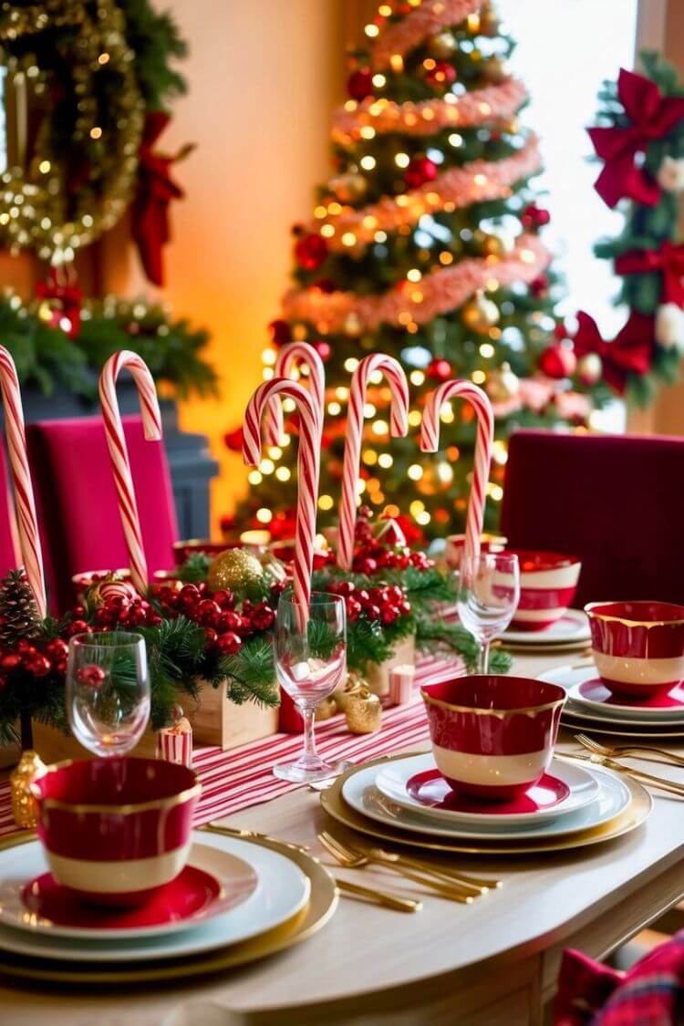 Candy Cane Table Accents