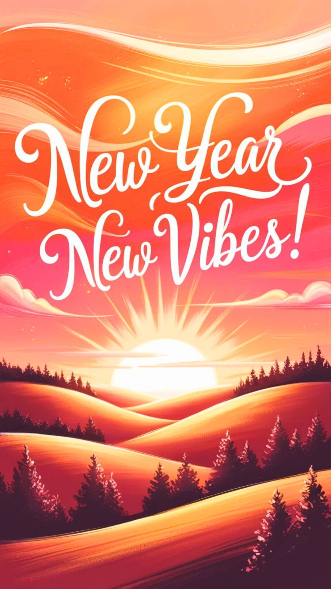 New Year New Vibes Phone Wallpaper