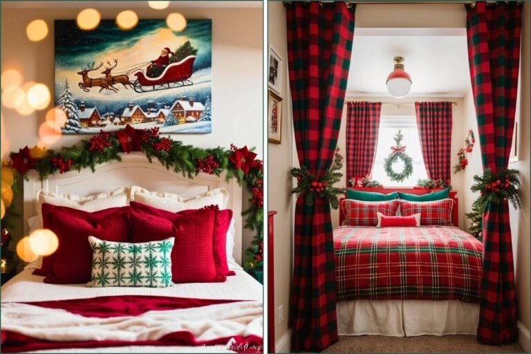 Red and Green Christmas Bedroom Decor Ideas featured image