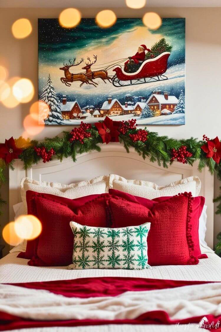 Santa-themed wall art