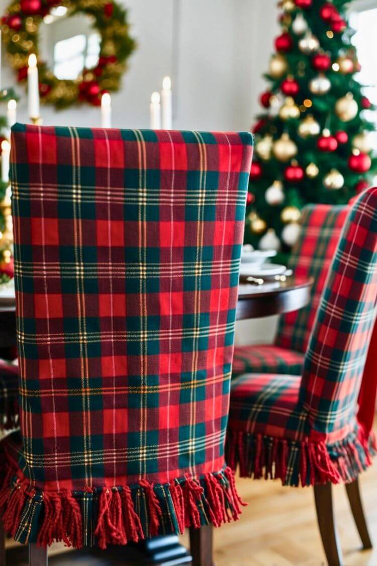 Tartan Plaid Dining Chair Covers