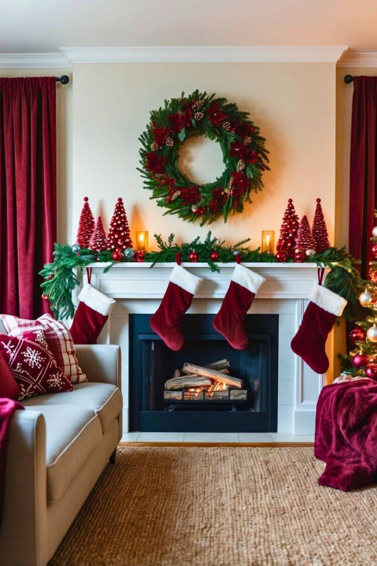 Burgundy Christmas Decor Ideas