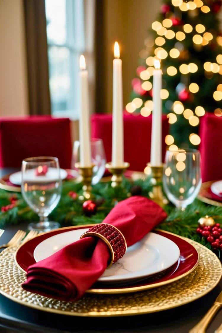 Burgundy Napkin Rings