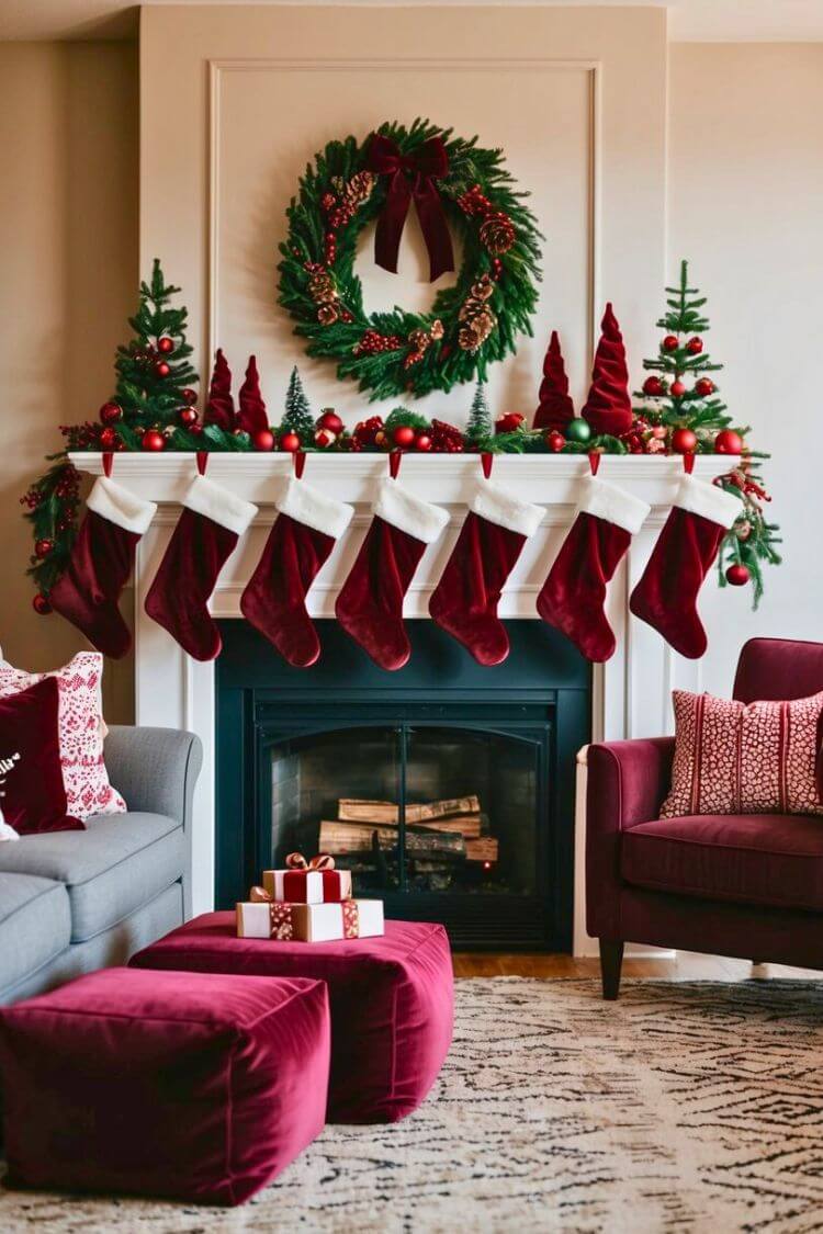 History of Burgundy in Holiday Decor