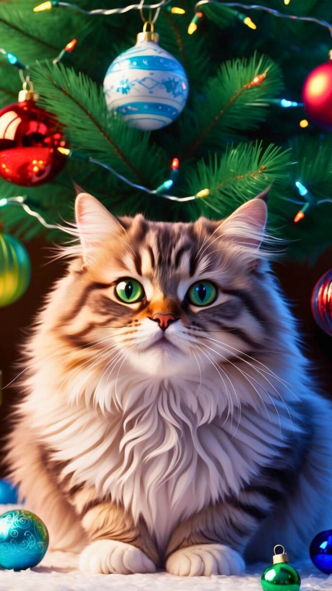 Purring Under the Christmas Tree