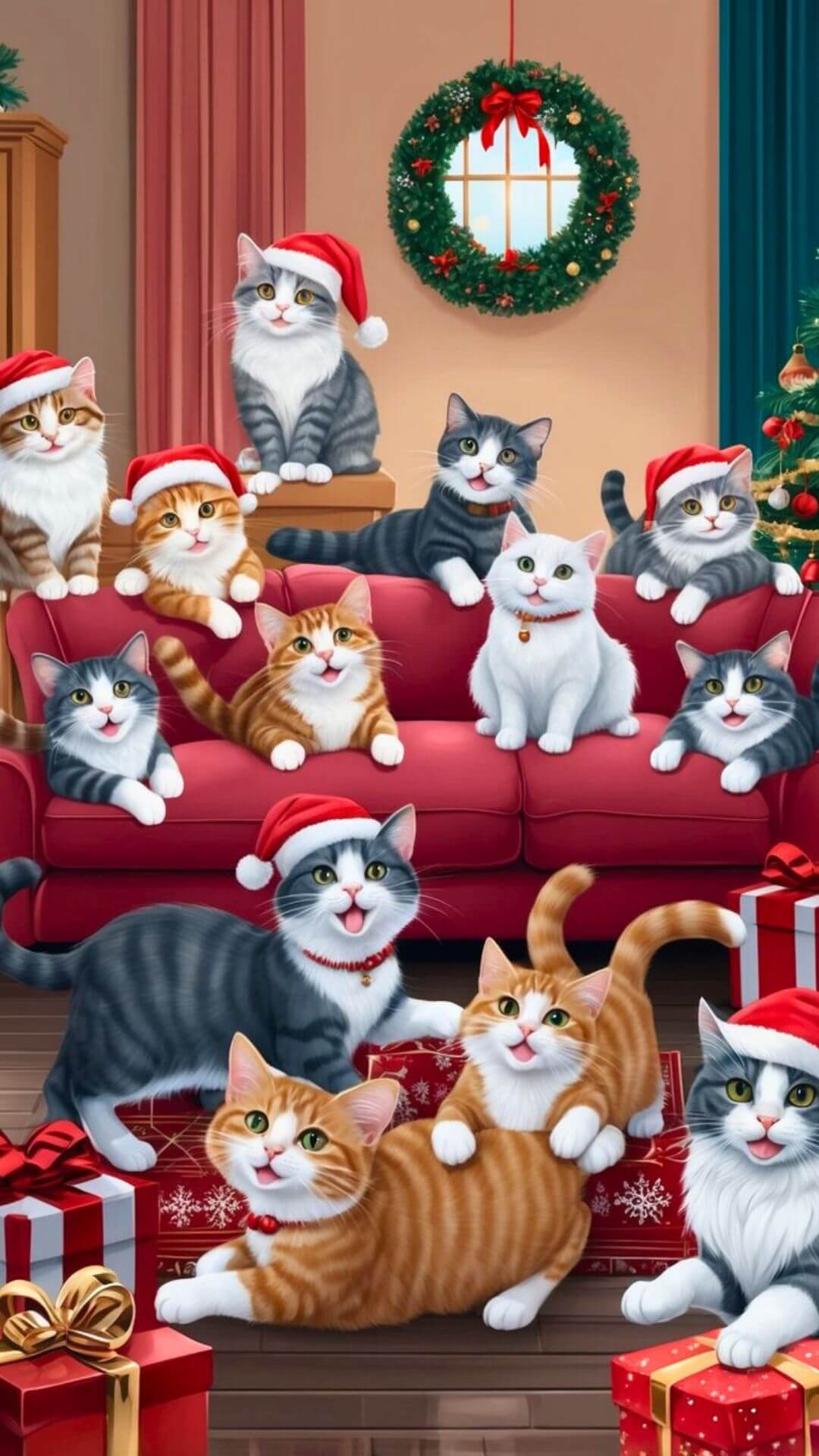 Santa-Clawed Fur Babies