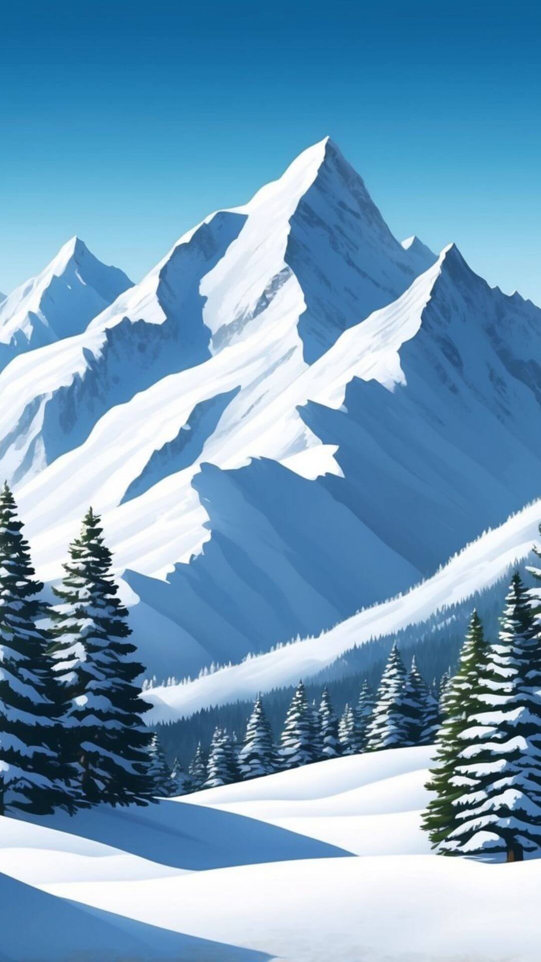 Snowy Mountain Peaks