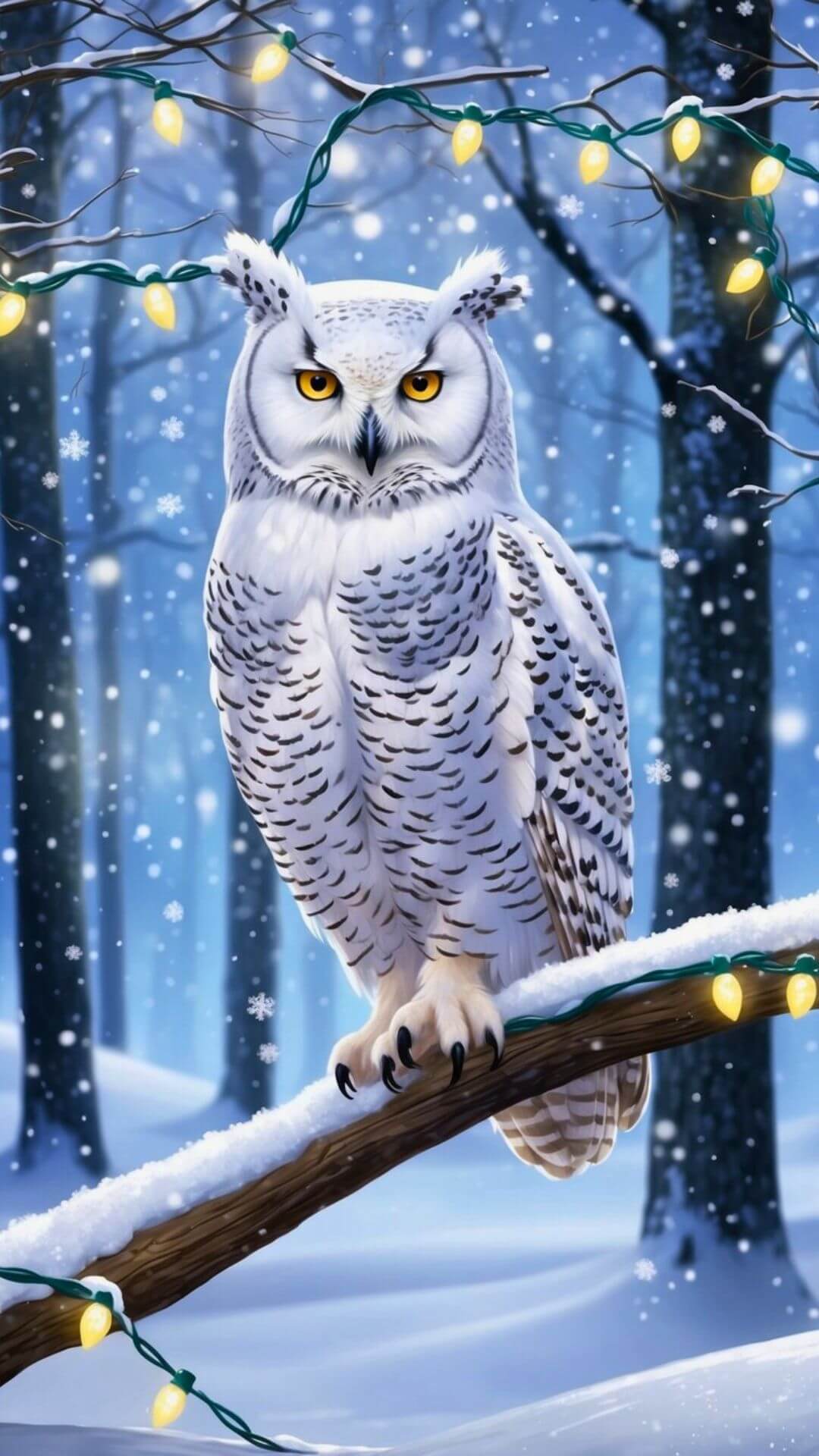 Snowy Owl in Winter Wonderland