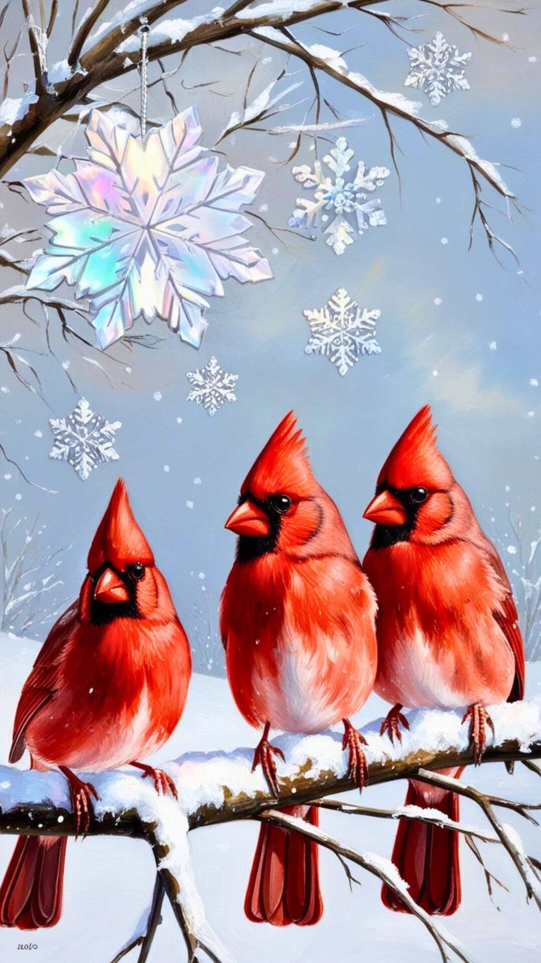 Winter Birds Gathering